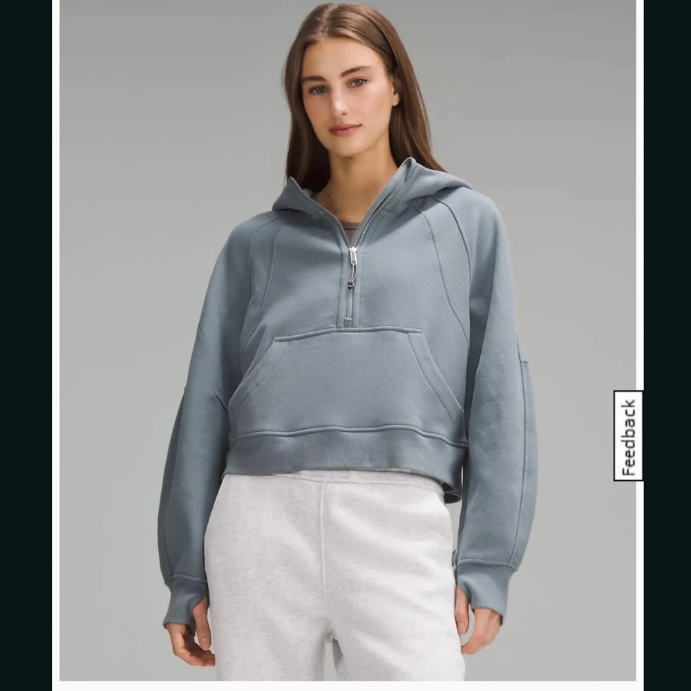 Lululemon Belgian Blue Oversized Half Zip Hoodie M/L